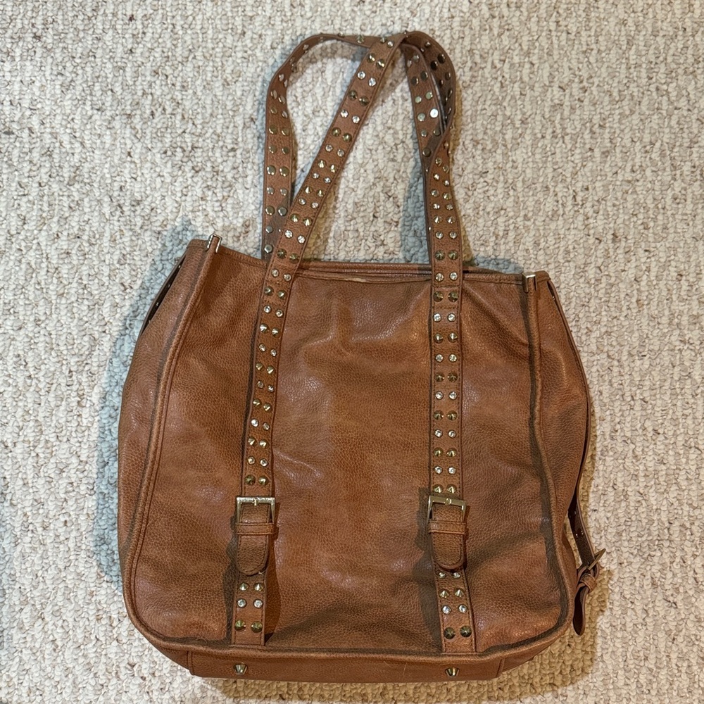Imoshion Tan Studded Tote Bag
